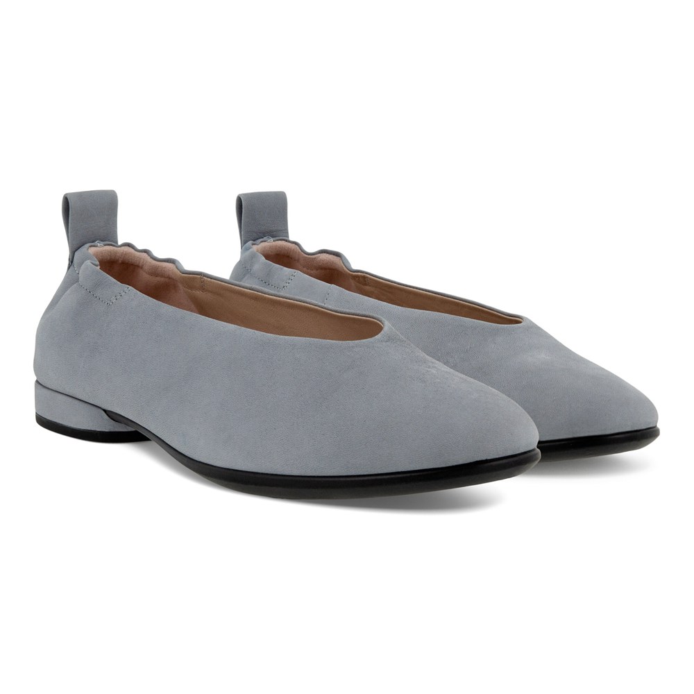 ECCO Womens Ballerinas Grey - Anal Flat - PRS-285673